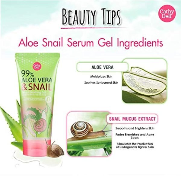 Cathy Doll 99% Aloe Vera & Snail Serum Soothing Gel 60 ml